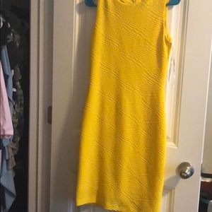 Yellow Calvin Klein’s dress